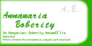 annamaria boberity business card